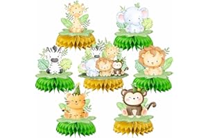 TENCOW Wild Animals Honeycomb Centerpieces Safari Dschungel Tiere Thema Party Tischdekoration für Kinder Geburtstag Babyparty Wald Thema Party Supplies (Dschungel)