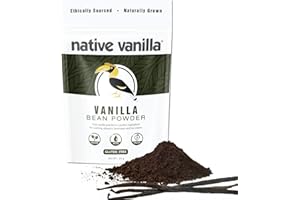 Native Vanilla - Premium Gourmet 100% Pure Ground Vanilla Bean Powder (25 g) - for Coffee, Baking, Ice Cream, Keto-Friendly