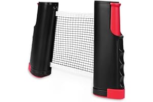 Red de ping pong, red de ping pong de 170 (máx.) x 20 cm, red retráctil ajustable, soporte de viaje portátil, ideal para tipo