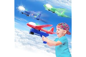 Sugar Kee Flugzeug Spielzeug, Wurfgleiter Styroporflieger Katapult Pistole