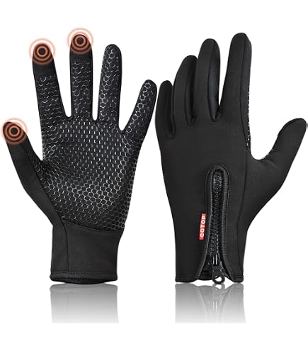 Gants D'hiver WESTWOOD FOX - Thermiques, Coupe-Vent Et Tactiles Pour Cyclisme Et Running - Homme/Femme