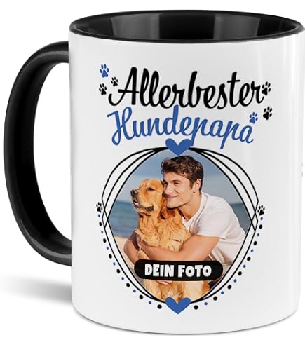 Personalisiert Hunde-Tasse Mit Foto – 'Allerbester Hundeopa' Geschenk, 300 Ml, Spülmaschinenfest