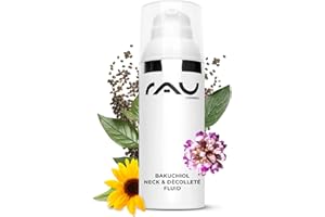 ‎RAU COSMETICS RAU Cosmetics Bakuchiol Neck- & Décolleté Fluid 50 ml - Anti Aging Pflege für Hals & Dekolleté Halscreme gegen Falten Straffende Dekolletépflege Halsfalten Anti-Aging Antifalten