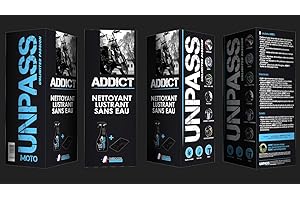 Unpass Nettoyant Lustrant sans Eau Moto + Microfibre, Étui Pulvérisateur 500 ML