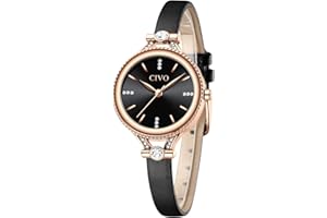 CIVO Montre Femme Acier Inoxydable Slim Bracelet à Quartz Analogique Etanche Luxe Mode Élégant