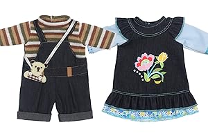 ZWOOS 2 Piezas Ropa para muñecas 30-40 cm, Compatible con JC Toys, Manhattan Toy y más, Regalos para niñas y niños (Set 2)