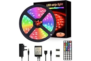 segrass LED Strip Lights 5M,5050 RGB Strip Light,Bedroom Color Changing LED Light for Room Home Decoration