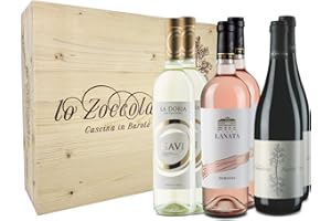 La Toledana Lo Zoccolaio Cassetta Legno 2 La Doria Gavi + 2 Villa Lanata Piemonte Rosato + 2 Lo Zoccolaio Barolo - Pacco 6 x 750 ml
