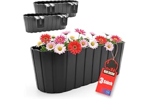 ‎BIGDEAN BigDean 3 Stück Blumenkasten Balkongeländer Balkon Blumenkasten Geländer