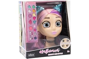 Palmitessa Testa da Truccare e Pettinare con Occhi Cambia Colore per Bambine Influenzare Trucchi, Influencer Make Up Doll, Multicolore, Taglia Unica, 92049 Nuova Edizione 2025