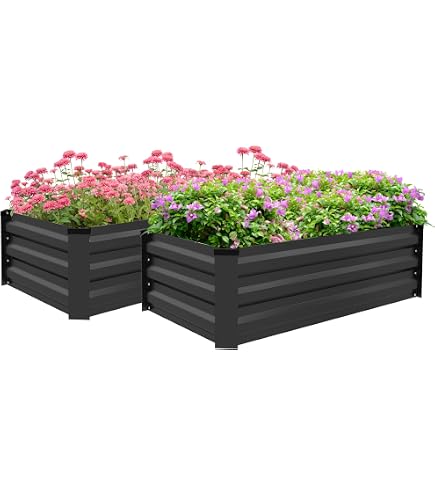 LEADZM Orto rialzato in metallo 60 x 60 x 30 cm (set di 2) - Set
