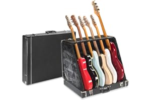 Stagg Universal Multi Guitar Stand, Portable, Transportable Briefcase Style, Suitable for 6 Electric Guitars or 3 Acoustics