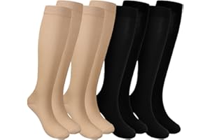 Losvcbcx (2/4/6/7 Pairs Compression Socks for Women & Men 15-20 mmHg is Best Athletic & Medical for Running Flight Travel Nurses