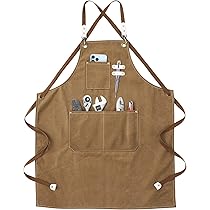 Grembiule Da Uomo Con Taschene - Per BBQ, Cucina E Lavoro | Spalline Regolabili