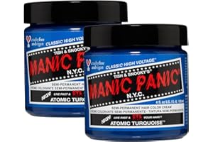 Manic Panic Atomic Turquoise Classic Creme, Vegan, Cruelty Free, Semi Permanent Hair Dye 2 x 118ml