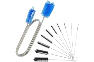 JCRWXP Straw Brush, Drain Brush, Aquarium Hose Brush, Bottle Brush, Thin Tube Brush, Bottles, Bathtub Drain, Brushes Mini for Thin Spaces, Straw Drain (1)