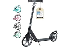 Rollkönig ® Scooter für Kinder ab 5 Jahren I Der Faltbare City-Scooter mit großen Rädern I Tret-Roller für Erwachsene mit bis zu 100kg Tragkraft