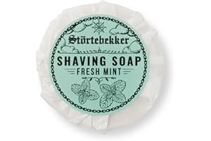 ‎STÖRTEBEKKER SHAVING ACCESSORIES Störtebekker® Premium Rasierseife Fresh Mint 70g - Handgefertigte Seife für ergiebigen Rasierschaum - Perfekt für die Rasur mit Rasierhobel & Rasiermesser - Vegane Rasierseife Damen & Herren