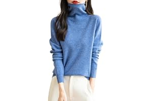 Chanyarn Femme 100% Lain Merino sans Couture Pull 2024 Automne Hiver Col Roulé Manches Longues Tricoté Pull