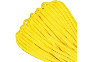 PARACORD PLANET Mil-Spec Commercial Grade 550lb Type III Nylon Paracord (Yellow, 25 Feet)