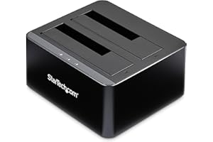 StarTech.com Dock pour Disques Durs SATA à USB 3.0 à 2 Baies, Station d'Accueil/Docking Station pour SSD/HDD SATA I/II/III 2,5/3,5", Baies pour Disques Durs, Chargement par le Haut (SDOCK2U33V)