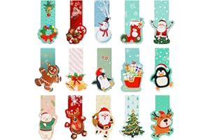 O-KINEE 30 sztuk magnetycznych zakładek dla dzieci, zakładki na Boże Narodzenie, zakładki magnetyczne dla dzieci, prezenty na Boże Narodzenie, znaczniki do książek, upominek dla uczniów, nauczycieli, domu