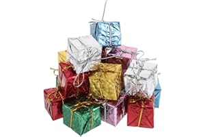 EXCEART 72Pcs Mini Cadeau Noel Faux Petit Deco Noel pour Arbre De NoëL DéCorations Suspendues pour Sapin De NoëL pour Maison FêTe Bureau Et Café