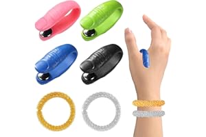 JKDHJK 4 Pcs Acupressure Clips + 2 Pcs Massage BraceletPortable Mini Finger Massage Clip Weight Loss Hand Clip Massage Clip for Migraine Relief, Relieve Tension, Anxiety, Stress