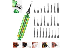‎JRREADY JRready ST5352-02 Entriegelungswerkzeug Upgraded Terminal Removal Tool Mit 1 Griffe Zur Lagerung & 26 Tipps Für Den Austausch Auspinwerkzeug Kfz Stecker Kit Für Deutsch AMP TE Molex JST JPT Harting