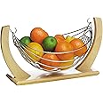 Amaca Per Frutta Premier Housewares - Legno E Metallo Cromato, Design Compatto 18x34x22 Cm - Foto 9