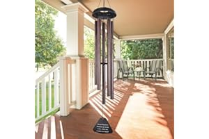 Astarin Sympathy Wind Chimes Outdoor Large Deep Tone,36" Handmade Large Wind Chimes Outdoor Tuned Relaxing Melody, Memorial Windchime Unique Outdoor Personalized for Garden Decor, Bronze (A Free Card)