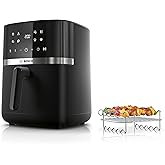 Bosch Series 4 Air Fryer XL with Grilling Set, MAF462B1GB, 9-in-1, 6.1 L, Dual Heating Elements, Defrost and Keep Warm Functi