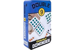 University Games Front Porch Classics Double 9 Dominoes in a Tin, Multicolor