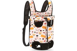 ALLSOPETS Zaino per Gatto Portatile Trasportino per Cani e Gatti Leggero Zainetto per Cani Traspirante Confortevole Borsa Trasportino per Viaggio Escursionismo Campeggio Giallo