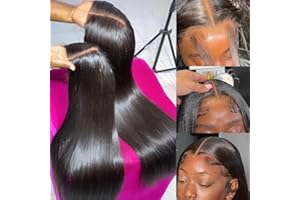 VIPBEAUTY Straight Lace Front Wigs Human Hair 180% Density 13x6 HD Lace Front Wigs Human Hair 26inch Pre Plucked with Baby Hair Transparent Glueless Straight Lace Frontal Wigs Natural HairLine