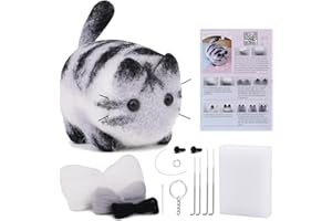 NAMOON Needle Felting Starter Kit, Animals Needle Felting Set, DIY Wool Felt Materials Set with Tool and Instruction for Craft Project and DIY Handmade