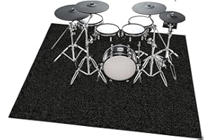 JaevKwzy Tapis de Batterie Acoustique Insonorisant | Tapis pour Batterie et Percussions | Tapis de Tambour | Tapis pour Batterie Electronique | Anti Bruit Tapis de Batterie 180 x 140 cm