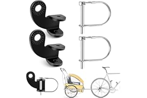 HGRGHH Zestaw 2 Złączy do Przyczepki Rowerowej, 12,2 mm Uchwyt z Zabezpieczeniem – do Przyczepek dla Dzieci, Zwierząt i Rowerów (Czarny)