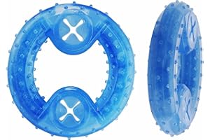 Cisixin Hunde Kauspielzeug,Kühlender Kauknochen für Linderung beim Zahnen(Blau)