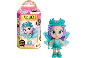 CRAZE Fairy In My Pocket | Fee Puppe mit Flügel, Fee Spielzeug zum Sammeln mit Spezialeffekten wie Glitzer, Leuchten im Dunkeln und Farbwechsel