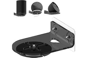 Alloery Universal Speaker Wall Mount for Echo Spot, Dot, Pop, Home Pod Mini, Sonos Era100 - Surround Sound Holder Bracket (Black)