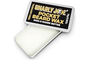 TRADEMARK GNARLY JOE EST.MMXVII Gnarly Joe Pocket Beard Wax, Beard Styling & Straightening Wax for Men. Triple Action: Style, Straighten and Condition Your Beard (14 g)