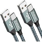 USB C Cable Fast Charging [2Pack 2M] 3.1A Fast Charging Cable Type C Nylon | Type C Fast Charging Cable for iPhone 17/16/15 P