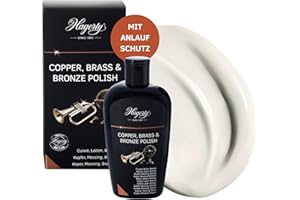 ‎HAGERTY Hagerty Copper Brass & Bronze Polish 250 ml I Effiziente Bronze Messing Kupfer-Politur für erneuerten Glanz I Polierpaste für Vasen Skulpturen Kupfergeschirr Dekorationsartikel Musikinstrumente usw