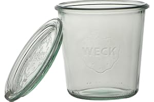 Weck - Pot 290 ML avec Couvercle 80 mm, Transparent, Lot de 6 pièces