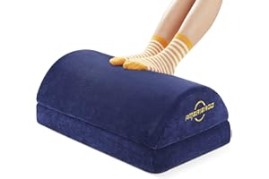 AMERIERGO Foot Rest, Ergonomic Foot Stool Under Desk, Foot Cushion with 2 Optional Height, Non-Slip Desk Foot Rest for Home & Office & Travel