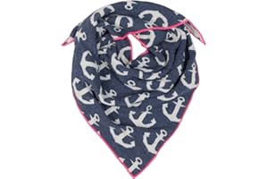 Cashmere Dreams Dreieckstuch mit Kaschmir - Hochwertiger Schal mit Ankern für Baby-s Jungen und Mädchen - XXL Hals-Tuch - Strick-Waren für Sommer und Winter Zwillingsherz