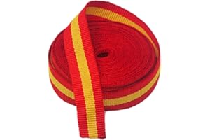 GOS BEST SUPPLIES Cinta Bandera de España 5 metros X 1,5 Cm de Ancho Material Para Manualidades Bricolaje Trabajos Manuales