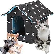 Cuccia Per Gatti Esterni Whiwhi Impermeabile - 42x31x28cm, Calda, Lavabile - Foto 2