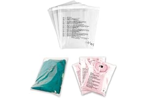 G4Goods 100 Pcs Clear Plastic Self Seal Garment Clothing Bags 12" x 15" - Convenient and Durable Clear Bags for Clothing, Ideal for Packaging, Shipping, and Protecting